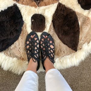 BNWT Mia lace up flats